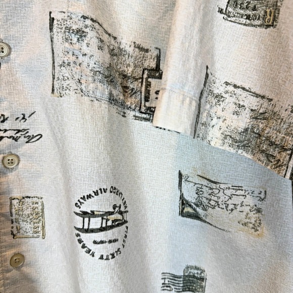 Vintage Nautica XL Shirt – Key Largo Airways Button Up Short Sleeve 100% Cotton - Picture 3 of 4